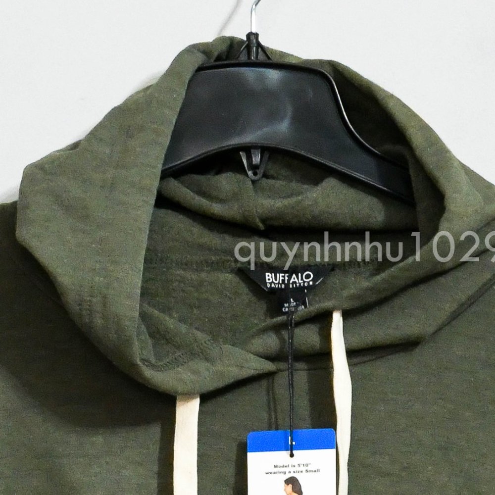 NWT Buffalo Ladies Womens Super Soft Hoodie Pullover in GREEN - Picture 3 of 5